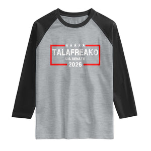 Talafreako U.S. Senate 2026 Raglan Shirt James Talarico Voter Political Supporter