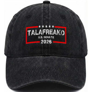 Talafreako U.S. Senate 2026 Washed Cotton Baseball Cap James Talarico Voter Political Supporter
