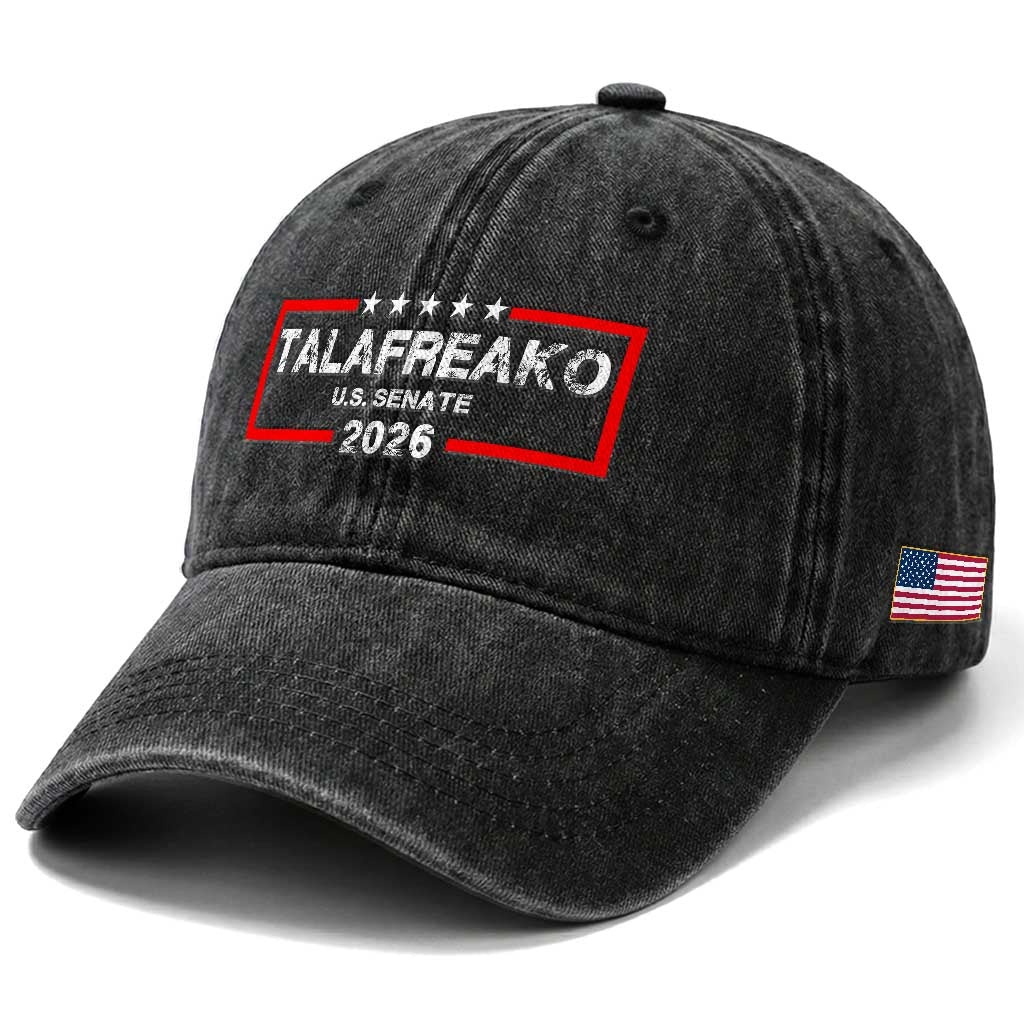 Talafreako U.S. Senate 2026 Washed Cotton Baseball Cap James Talarico Voter Political Supporter