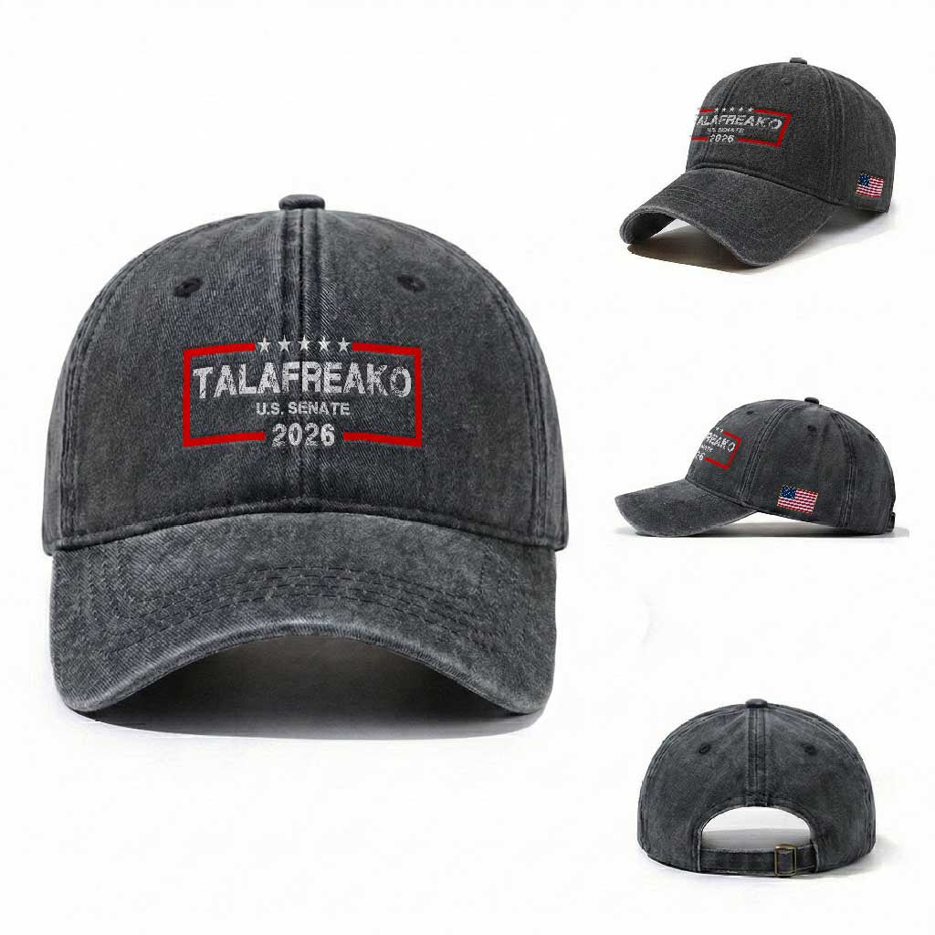 Talafreako U.S. Senate 2026 Washed Cotton Baseball Cap James Talarico Voter Political Supporter