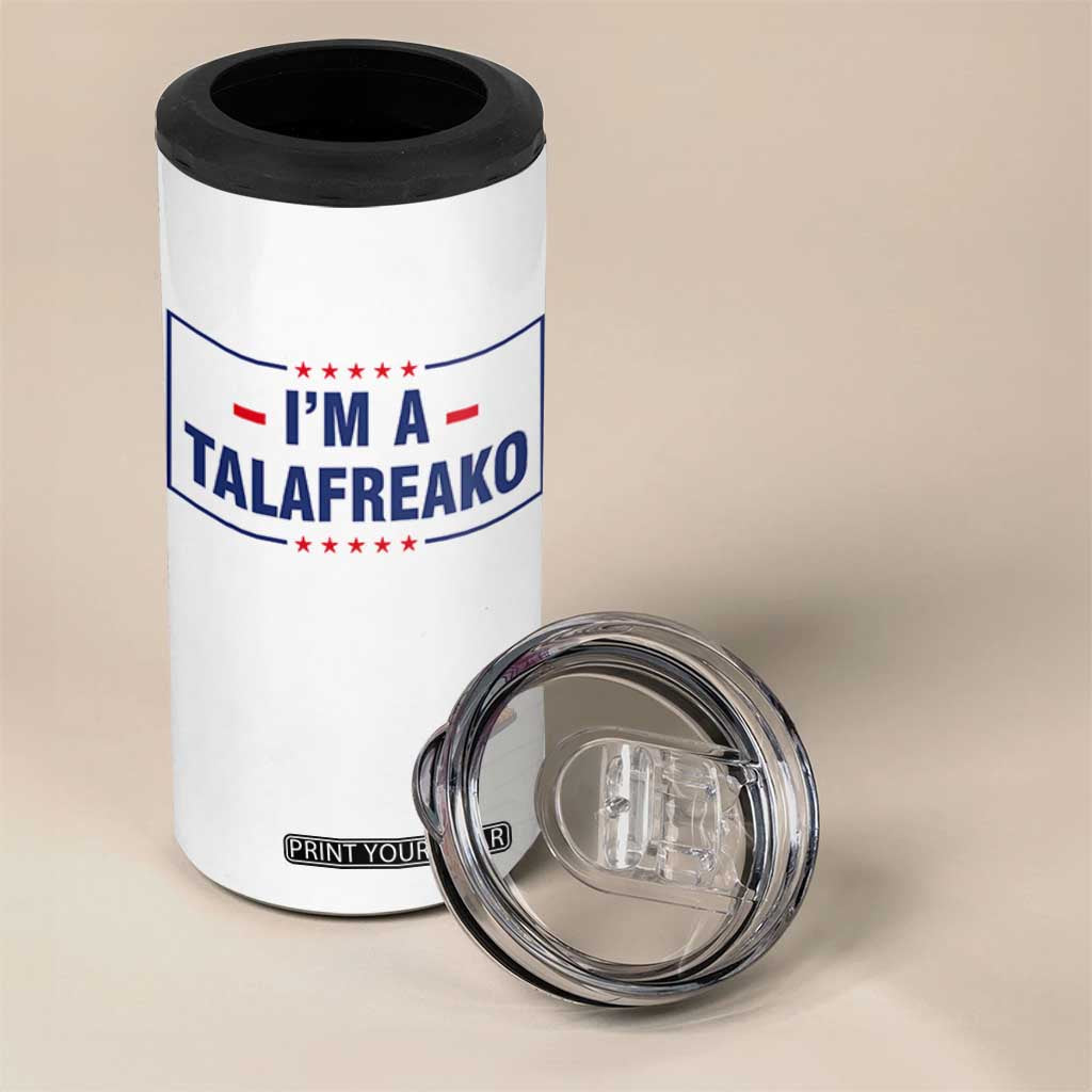 I'm A Talafreako Patriotic Voter 4 in 1 Can Cooler Tumbler James Talarico Political Supporter Stars Election Box