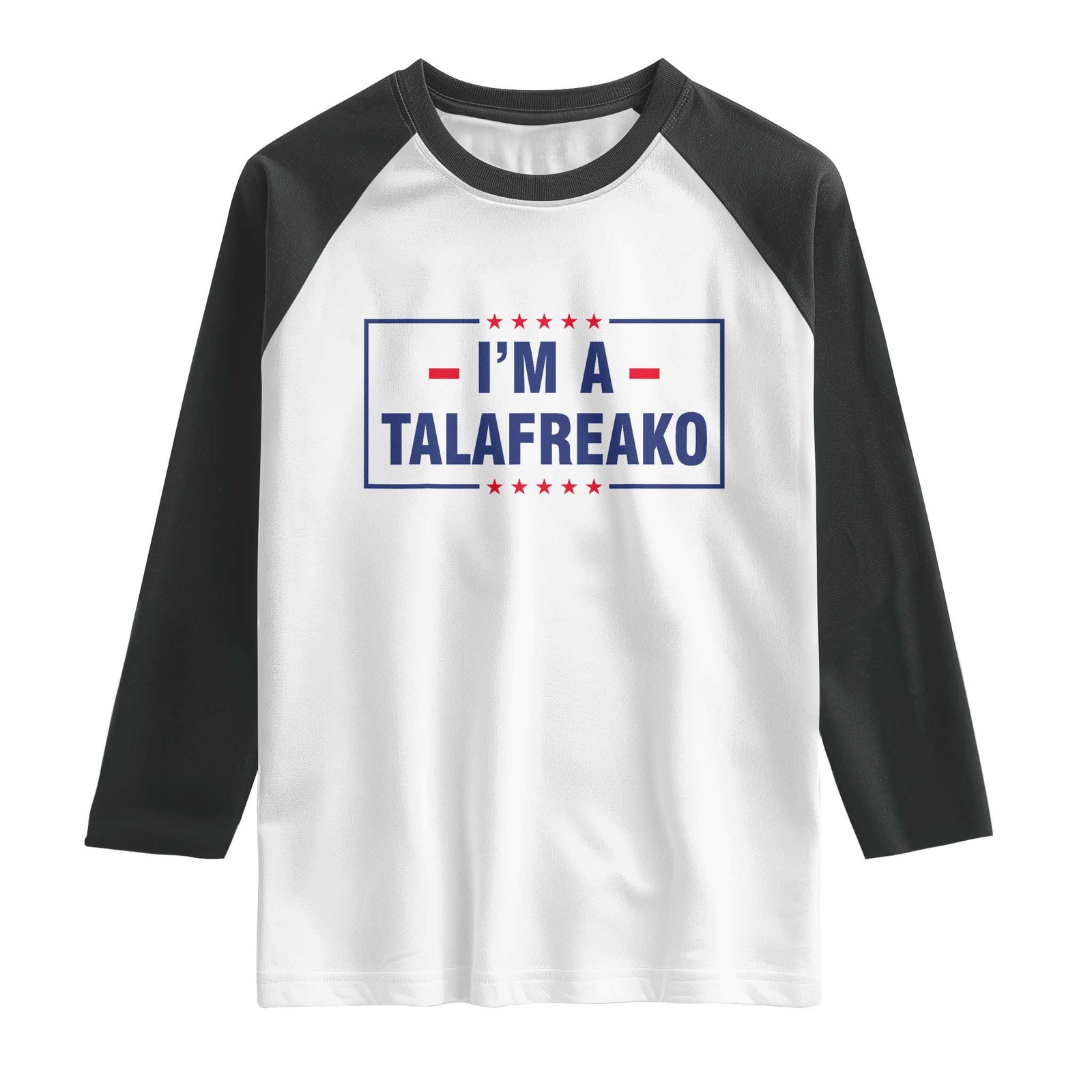 I'm A Talafreako Patriotic Voter Raglan Shirt James Talarico Political Supporter Stars Election Box TS02 White Black Print Your Wear