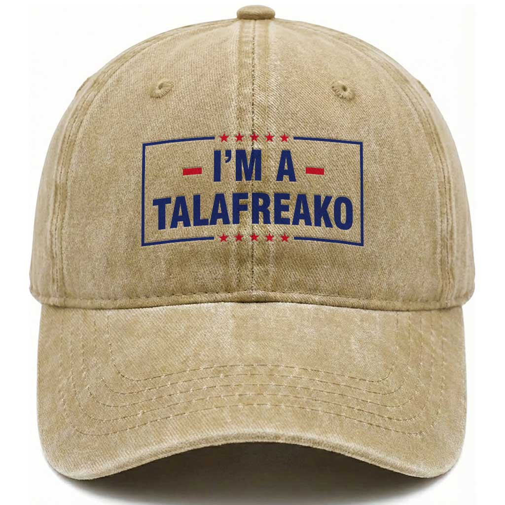 I'm A Talafreako Patriotic Voter Washed Cotton Baseball Cap James Talarico Political Supporter Stars Election Box
