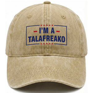 I'm A Talafreako Patriotic Voter Washed Cotton Baseball Cap James Talarico Political Supporter Stars Election Box