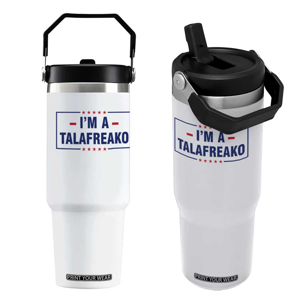 I'm A Talafreako Patriotic Voter Flip Straw Tumbler James Talarico Political Supporter Stars Election Box
