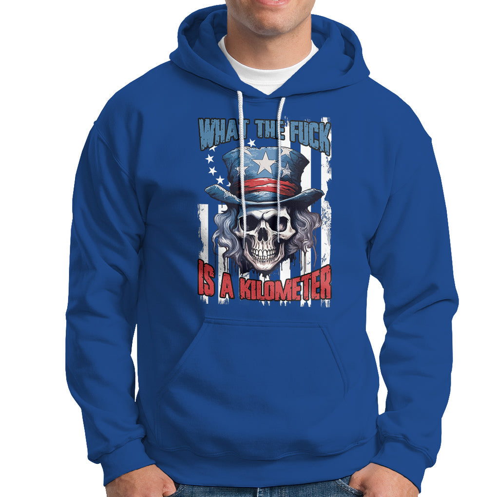 WTF What The Fuck Is A Kilometer George Washington Skull Funny Saying Hoodie TS02 Printyourwear