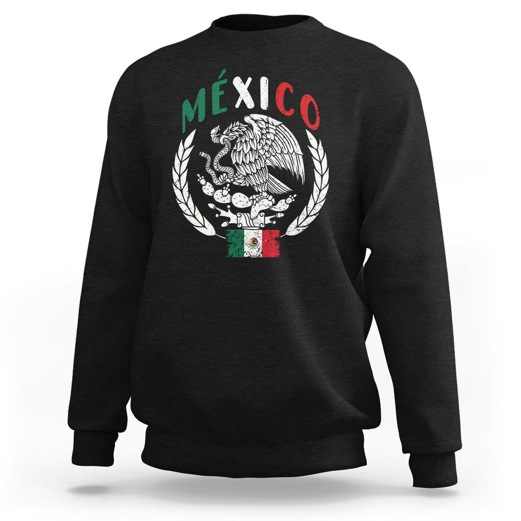 Mexican Flag Eagle Sweatshirt Viva Mexico Latino Hispanic Heritage TS02 Black Printyourwear