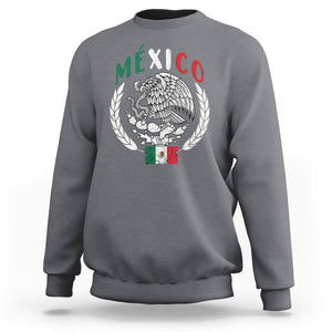 Mexican Flag Eagle Sweatshirt Viva Mexico Latino Hispanic Heritage TS02 Charcoal Printyourwear