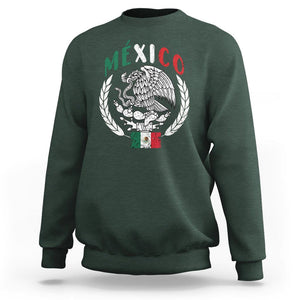Mexican Flag Eagle Sweatshirt Viva Mexico Latino Hispanic Heritage TS02 Dark Forest Green Printyourwear