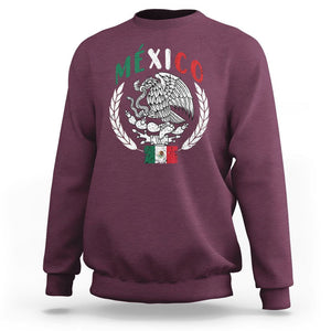 Mexican Flag Eagle Sweatshirt Viva Mexico Latino Hispanic Heritage TS02 Maroon Printyourwear
