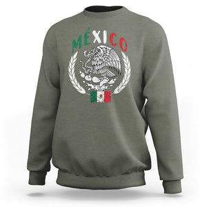 Mexican Flag Eagle Sweatshirt Viva Mexico Latino Hispanic Heritage TS02 Military Green Printyourwear