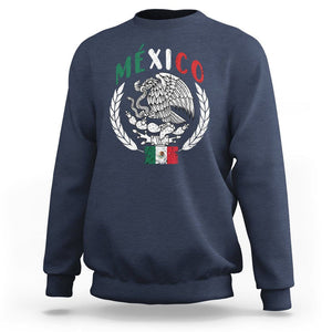 Mexican Flag Eagle Sweatshirt Viva Mexico Latino Hispanic Heritage TS02 Navy Printyourwear