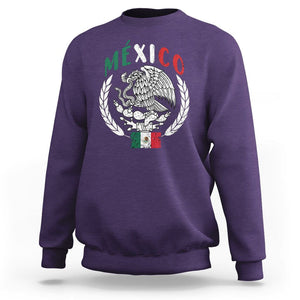 Mexican Flag Eagle Sweatshirt Viva Mexico Latino Hispanic Heritage TS02 Purple Printyourwear