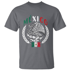 Mexican Flag Eagle T Shirt Viva Mexico Latino Hispanic Heritage TS02 Charcoal Printyourwear
