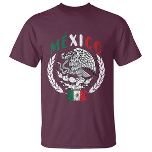 Mexican Flag Eagle T Shirt Viva Mexico Latino Hispanic Heritage TS02 Maroon Printyourwear