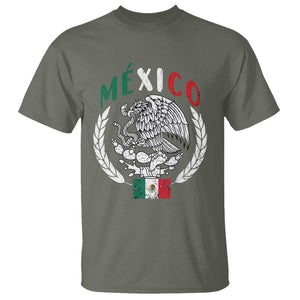 Mexican Flag Eagle T Shirt Viva Mexico Latino Hispanic Heritage TS02 Military Green Printyourwear