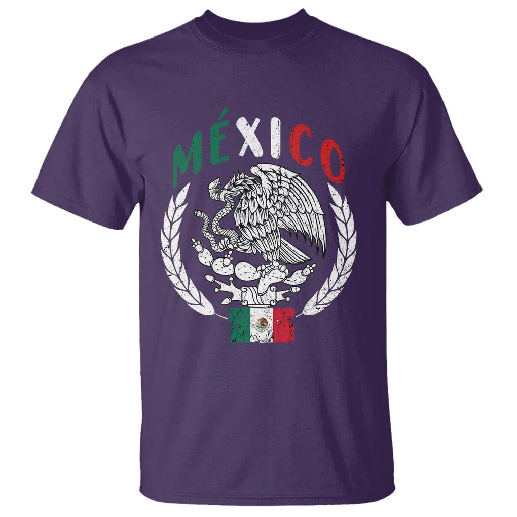 Mexican Flag Eagle T Shirt Viva Mexico Latino Hispanic Heritage TS02 Purple Printyourwear