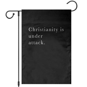 Christianity Is Under Attack Garden Flag Pray for Grand Blanc Michigan Faith Support TS02 Black Print Your Wear