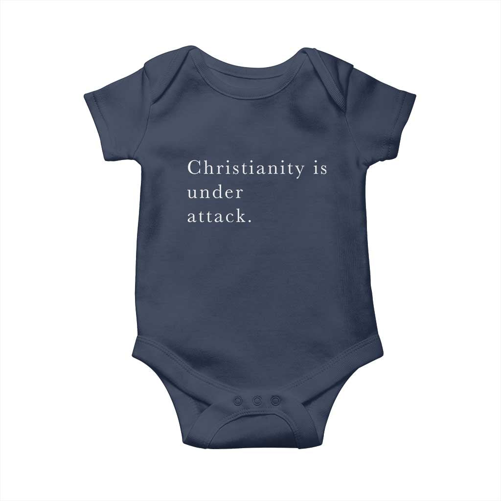 Christianity Is Under Attack Baby Onesie Pray for Grand Blanc Michigan Faith Support TS02 Navy Print Your Wear
