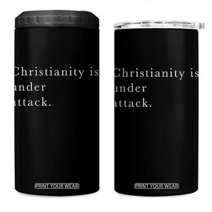 Christianity Is Under Attack 4 in 1 Can Cooler Tumbler Pray for Grand Blanc Michigan Faith Support TS02 One Size: 16 oz Black Print Your Wear