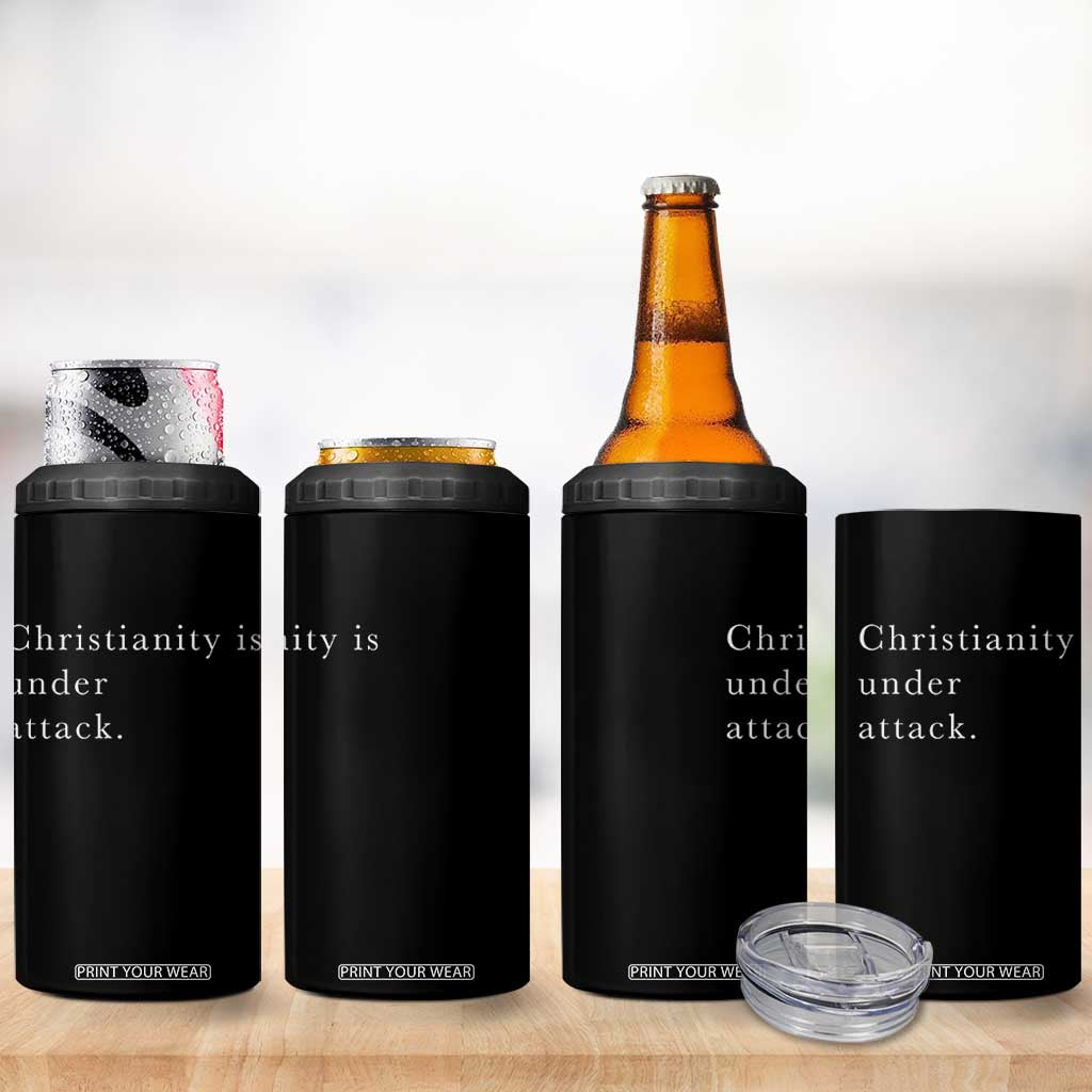 Christianity Is Under Attack 4 in 1 Can Cooler Tumbler Pray for Grand Blanc Michigan Faith Support TS02 Print Your Wear