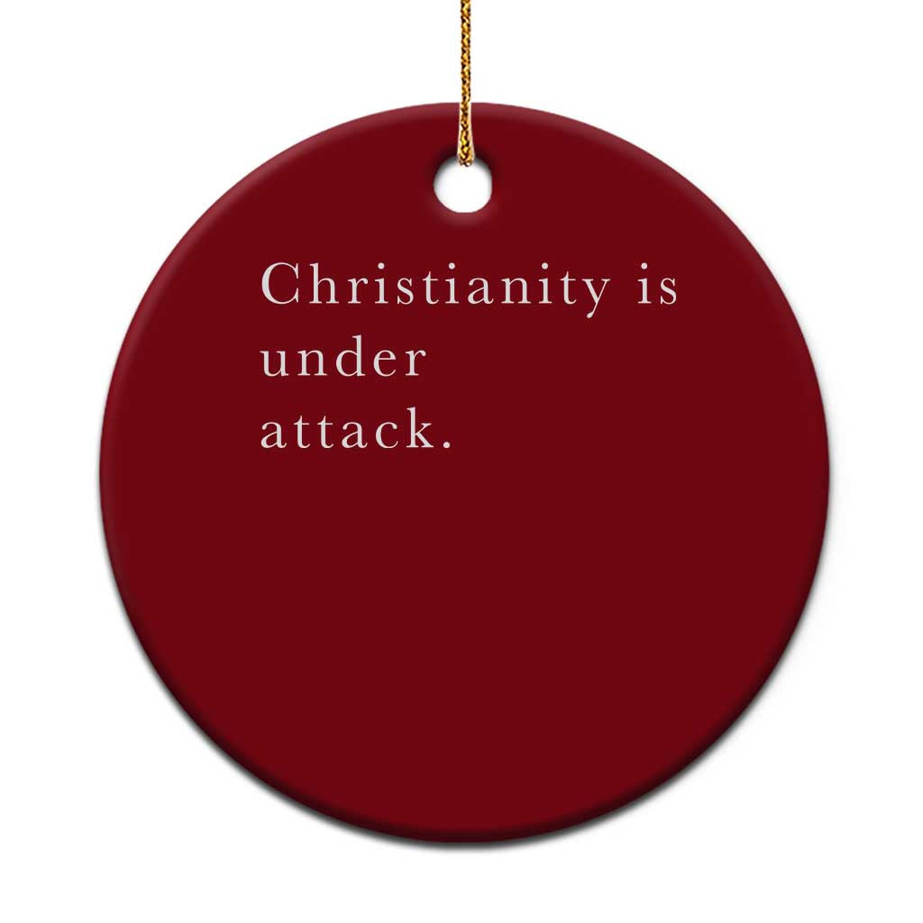 Christianity Is Under Attack Ceramic Ornament Pray for Grand Blanc Michigan Faith Support TS02 1pc Red Print Your Wear