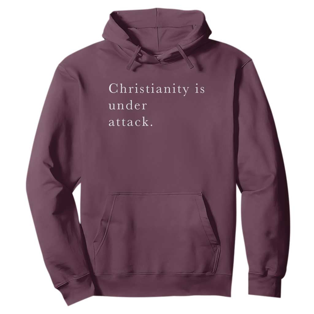 Christianity Is Under Attack Hoodie Pray for Grand Blanc Michigan Faith Support TS02 Maroon Print Your Wear