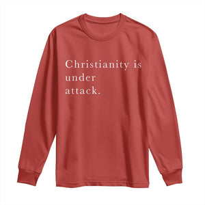 Christianity Is Under Attack Long Sleeve Shirt Pray for Grand Blanc Michigan Faith Support TS02 Red Print Your Wear