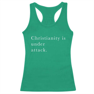 Christianity Is Under Attack Racerback Tank Top Pray for Grand Blanc Michigan Faith Support TS02 Irish Green Print Your Wear