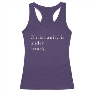 Christianity Is Under Attack Racerback Tank Top Pray for Grand Blanc Michigan Faith Support TS02 Purple Print Your Wear