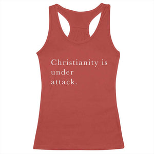 Christianity Is Under Attack Racerback Tank Top Pray for Grand Blanc Michigan Faith Support TS02 Red Print Your Wear