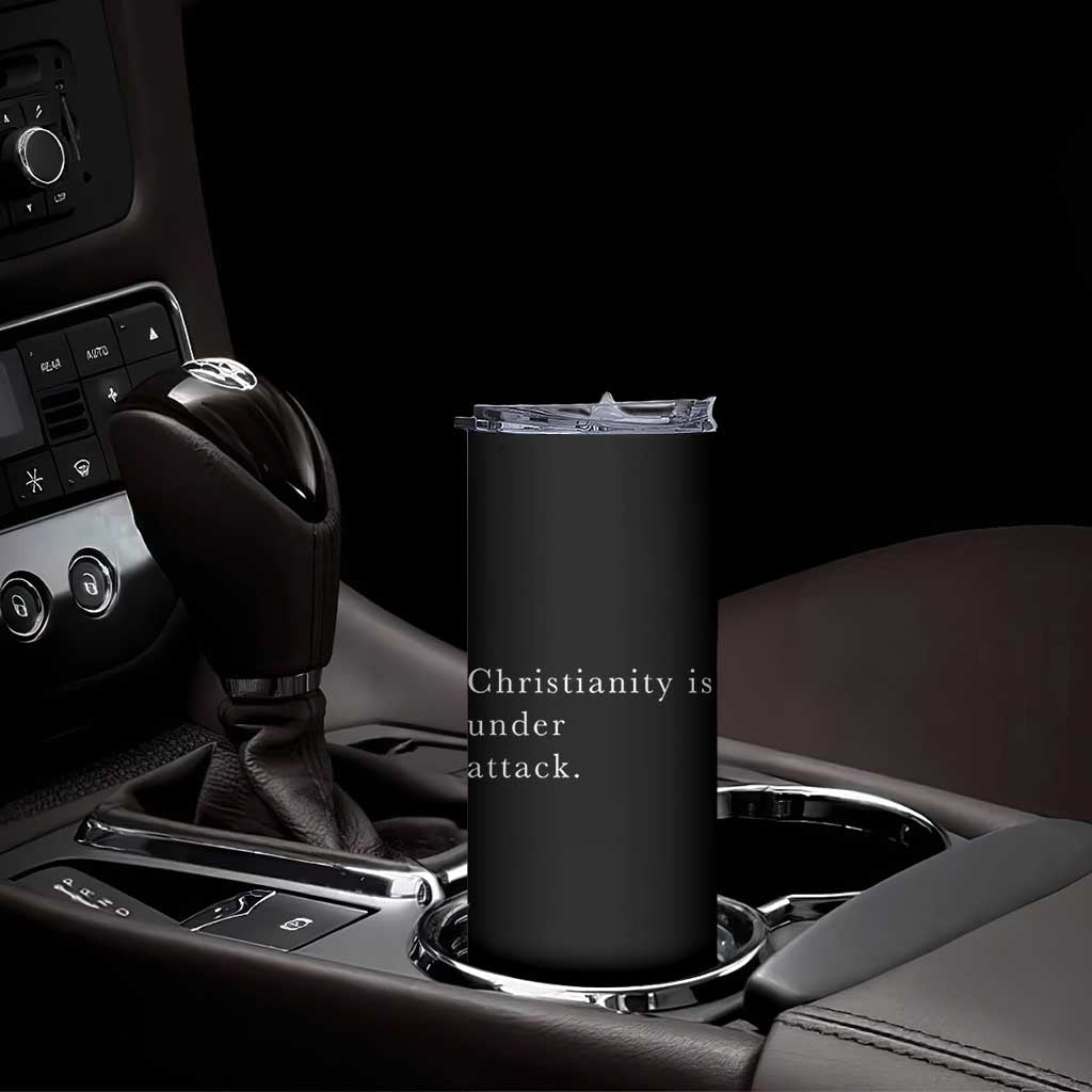 Christianity Is Under Attack Skinny Tumbler Pray for Grand Blanc Michigan Faith Support TS02 Print Your Wear