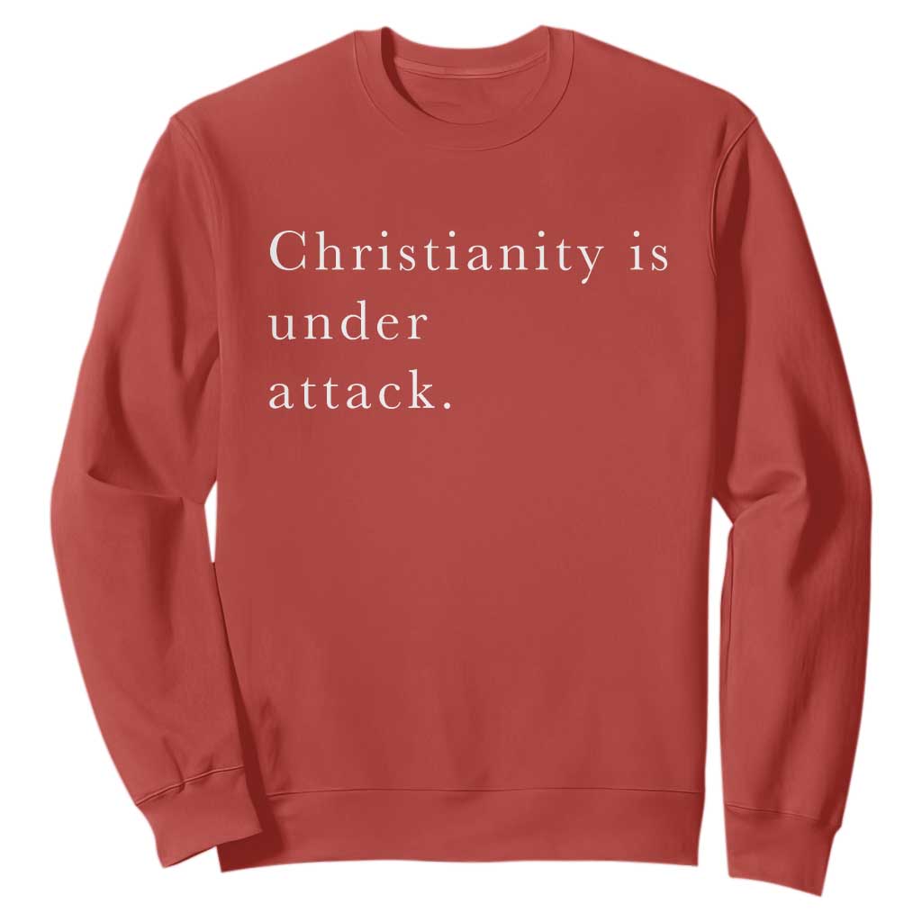 Christianity Is Under Attack Sweatshirt Pray for Grand Blanc Michigan Faith Support TS02 Red Print Your Wear