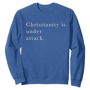 Christianity Is Under Attack Sweatshirt Pray for Grand Blanc Michigan Faith Support TS02 Royal Blue Print Your Wear