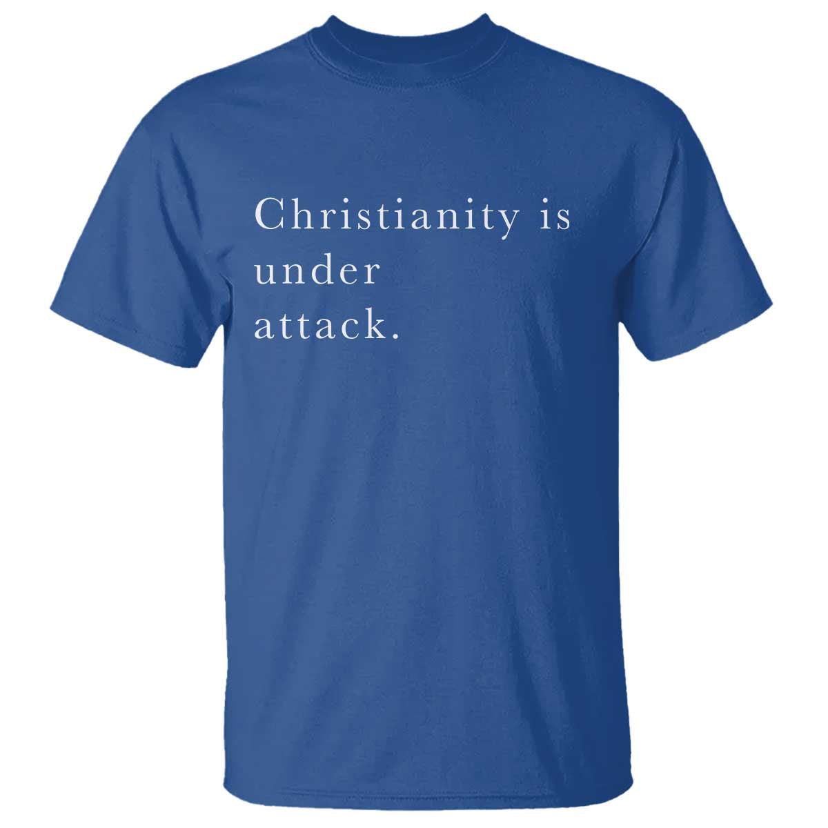 Christianity Is Under Attack T Shirt Pray for Grand Blanc Michigan Faith Support TS02 Royal Blue Print Your Wear