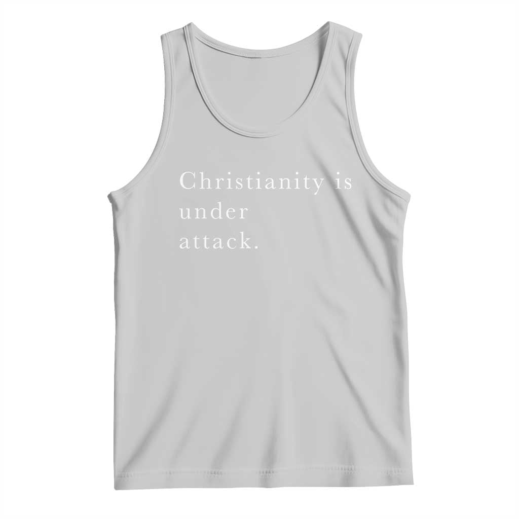 Christianity Is Under Attack Tank Top Pray for Grand Blanc Michigan Faith Support TS02 Ash Print Your Wear