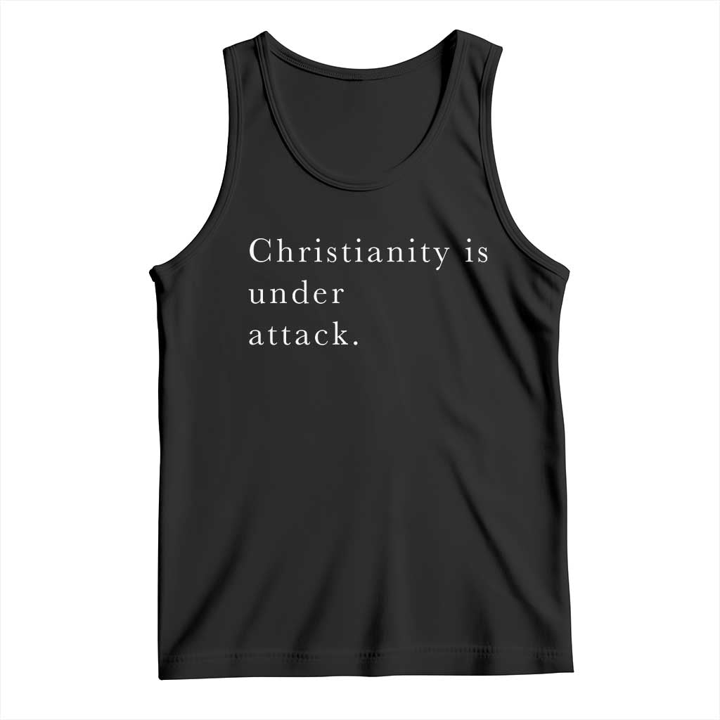 Christianity Is Under Attack Tank Top Pray for Grand Blanc Michigan Faith Support TS02 Black Print Your Wear