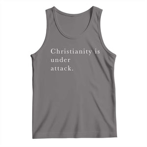 Christianity Is Under Attack Tank Top Pray for Grand Blanc Michigan Faith Support TS02 Deep Heather Print Your Wear