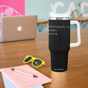Christianity Is Under Attack Tumbler With Handle Pray for Grand Blanc Michigan Faith Support TS02 Print Your Wear