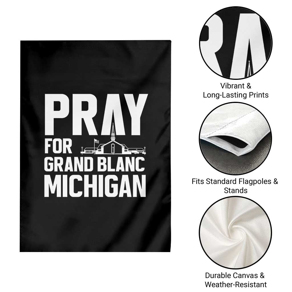 Pray for Grand Blanc Michigan Garden Flag Faith and Community Support TS02 Print Your Wear