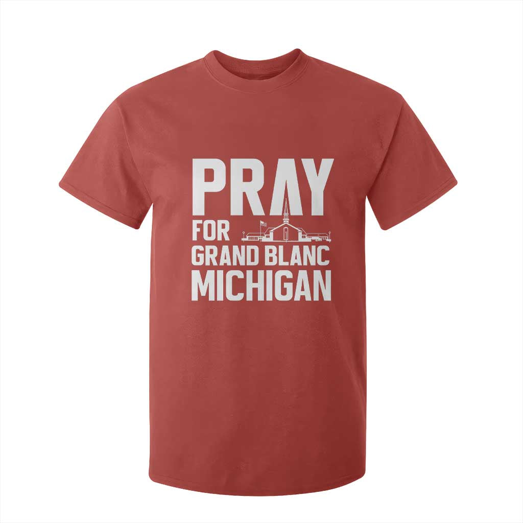 Pray for Grand Blanc Michigan T Shirt For Kid Faith and Community Support TS02 Red Print Your Wear