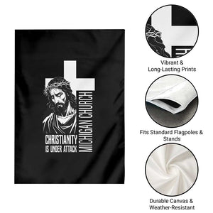 Christianity Is Under Attack Garden Flag Jesus Stand for Faith Michigan Church TS02 Print Your Wear
