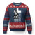 Christianity Is Under Attack Ugly Christmas Sweater Jesus Stand for Faith Michigan Church TS02 Navy Red Print Your Wear