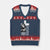 Christianity Is Under Attack V-Neck Knit Sweater Vest Jesus Stand for Faith Michigan Church TS02 Navy Red Print Your Wear