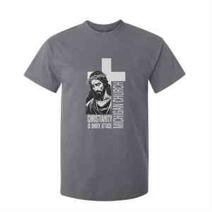 Christianity Is Under Attack T Shirt For Kid Jesus Stand for Faith Michigan Church TS02 Charcoal Print Your Wear