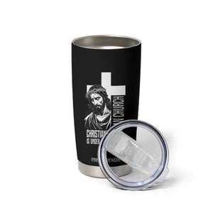 Christianity Is Under Attack Tumbler Cup Jesus Stand for Faith Michigan Church TS02 Print Your Wear