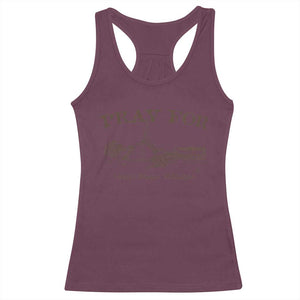 Pray for Grand Blanc Michigan Racerback Tank Top Vintage Church Faith Support TS02 Maroon Print Your Wear