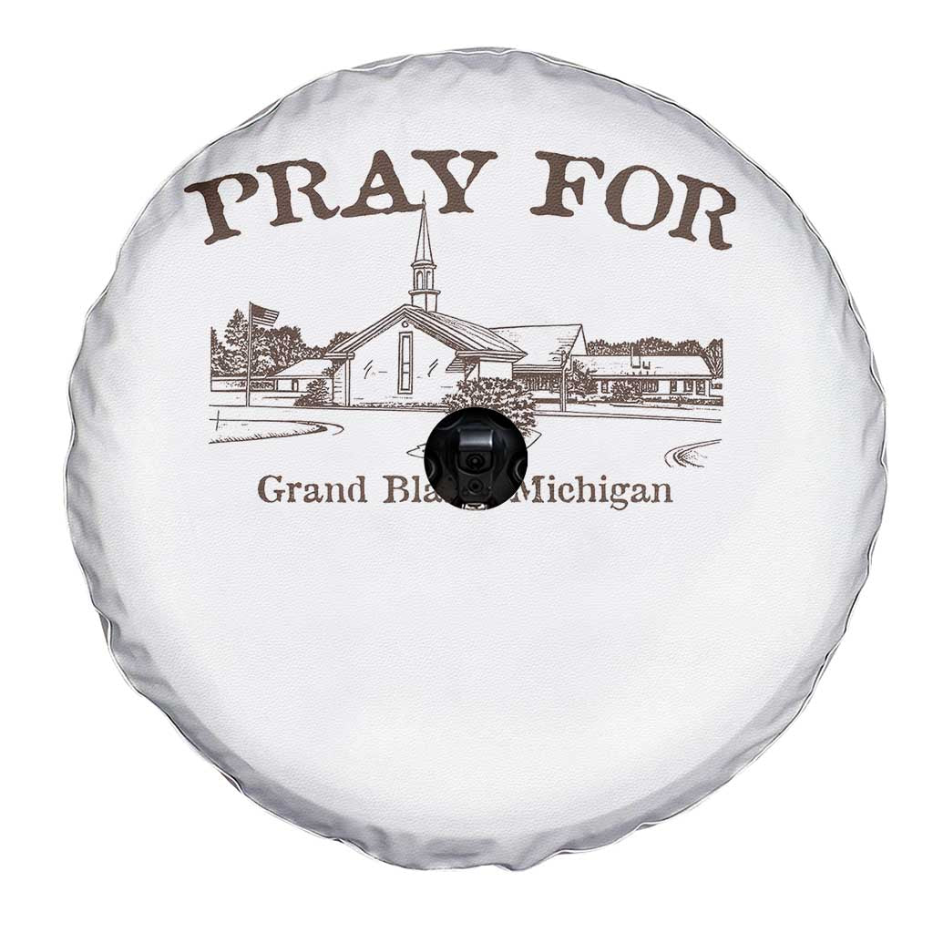 Pray for Grand Blanc Michigan Spare Tire Cover Vintage Church Faith Support TS02 Print Your Wear
