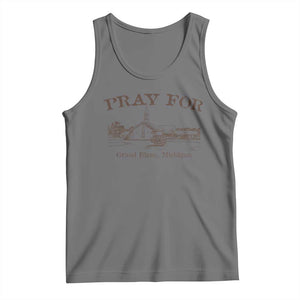 Pray for Grand Blanc Michigan Tank Top Vintage Church Faith Support TS02 Black Heather Print Your Wear