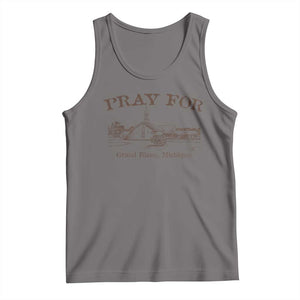 Pray for Grand Blanc Michigan Tank Top Vintage Church Faith Support TS02 Deep Heather Print Your Wear